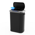 50L Smart Automatic Trash Cans Full Intelligent Sensor Black Black Steel