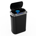 50L Smart Automatic Trash Cans Full Intelligent Sensor Black Black Steel