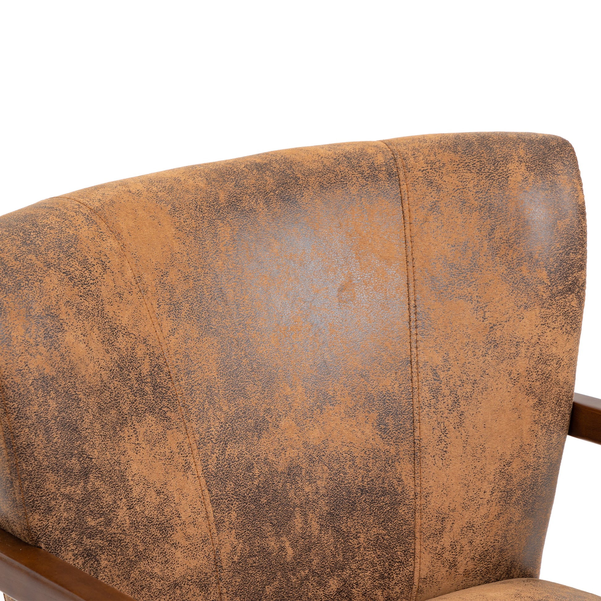 Coolmore Wood Frame Armchair, Modern Accent Chair Lounge Chair For Living Room Coffee Microsuede