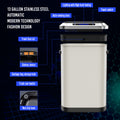 50L Smart Automatic Trash Cans Full Intelligent Sensor White White Steel