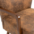 Coolmore Wood Frame Armchair, Modern Accent Chair Lounge Chair For Living Room Coffee Microsuede