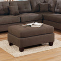 3 Pcs Sectional In Black Coffee Coffee Fabric