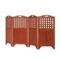 Carlton Reddish Brown Wood Privacy Screen With 4 Panels 46