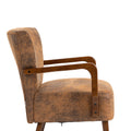 Coolmore Wood Frame Armchair, Modern Accent Chair Lounge Chair For Living Room Coffee Microsuede
