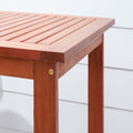 Emilio Reddish Brown Tropical Wood Bar Table Natural Wood Wood Eucalyptus