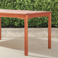 Caladesi Reddish Brown Rectangular Coastal Wood Patio Dining Table For 6 Seaters Natural Wood Wood Eucalyptus