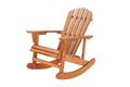 Adirondack Rocking Chair Solid Wood Chairs Finish Outdoor Furniture For Patio, Backyard, Garden Walnut Brown Walnut Wood Wood