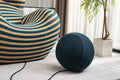 Barrel Chair With Ottoman, Mordern Comfy Stripe Chair For Living Room 3 Colors, 2 Size , Bule & Yellow Stripe And Large Size Yellow Foam Polyester