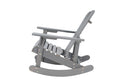 Adirondack Rocking Chair Solid Wood Chairs Finish Outdoor Furniture For Patio, Backyard, Garden Gray Gray Wood Wood