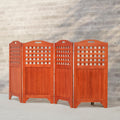 Carlton Reddish Brown Wood Privacy Screen With 4 Panels 46