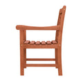 Siriana Reddish Brown Tropical Wood Patio Armchair Natural Wood Wood Eucalyptus