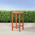 Emilio Reddish Brown Tropical Wood Bar Table Natural Wood Wood Eucalyptus