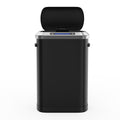 50L Smart Automatic Trash Cans Full Intelligent Sensor Black Black Steel