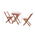 Marco Reddish Brown Balcony Wood Bistro Set Natural Wood Wood Eucalyptus