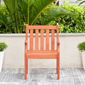 Emilio Reddish Brown Tropical Wood Patio Armchair Natural Wood Wood Eucalyptus