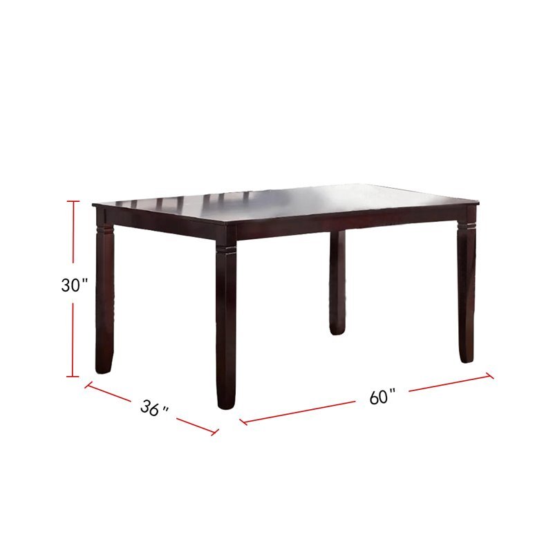 Modern Contemporary 7Pc Dining Set Espresso Finish Unique Eyelet Back 6X Side Chairs Cushion Seats Dining Room Furniture Brown Wood Dining Room Birch Rectangular Dining Table With Chair Wood Wood Brown Seats 6 60 Inches Contemporary,Modern,Transitional 4