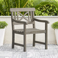 Stefanos Grey Washed Farmhouse Wood Patio Armchair Gray Wash Wood Acacia Wood