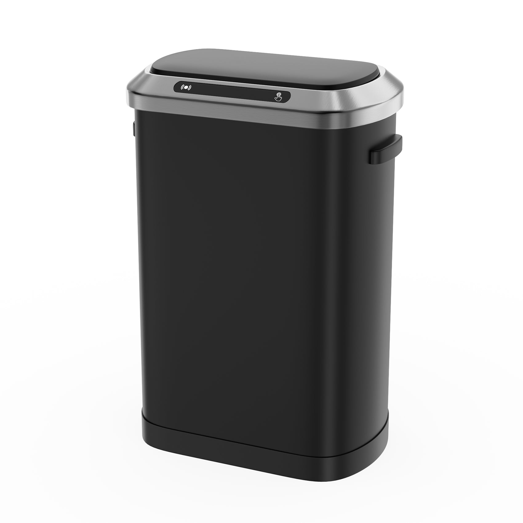 50L Smart Automatic Trash Cans Full Intelligent Sensor Black Black Steel