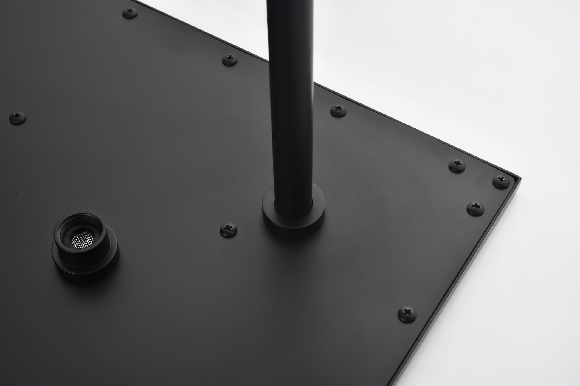 High Pressure Rain Shower Head, Ultra Thin Showerhead 304 Stainless Steel Waterfall Shower With Self Clean Nozzles, Full Body Covering Matt Black Stainless Steel