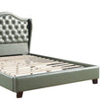 Full Bed Pu Silver In Silver Silver Leather