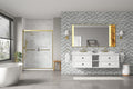 72 In. W X 23 In. D X21 In. H Double Bath Vanity In With White Carrara Top With White Sink White Abs Steel Q235 Wood Pvc