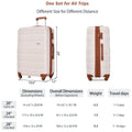 Luggage Sets Model Expandable Abs Hardshell 3Pcs Clearance Luggage Hardside Lightweight Durable Suitcase Sets Spinner Wheels Suitcase With Tsa Lock 20''24''28'' Pink And Brown Pink Abs