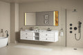 White Engineering Stone White Rectangular Double Sink Dressing Table Without Sink Manufactured Stone Khaki Engineered Stone