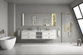 White Engineering Stone White Rectangular Double Sink Dressing Table Without Sink Manufactured Stone Khaki Engineered Stone