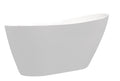 Acrylic Freestanding Soaking Bathtub 55 White White Acrylic