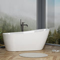 Acrylic Freestanding Soaking Bathtub 55 White White Acrylic