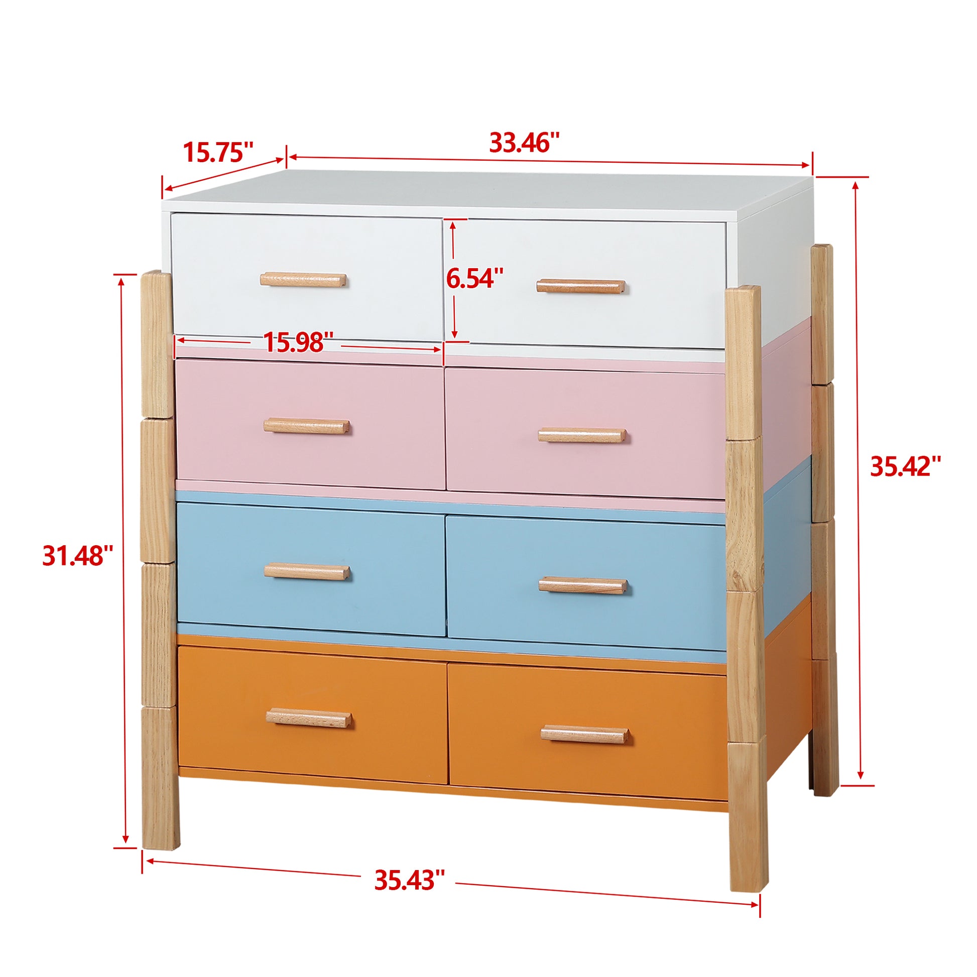 The Colorful Free Combination Cabinet Dresser Cabinet Bar Cabinet, Storge Cabinet, Lockers,Solid Woodhandle, Can Be Placed In The Living Room, Bedroom, Dining Room Color White, Blue Orange Pink 5 Or More Drawers White Blue Primary Living Space Distressed