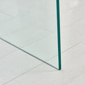 Tempered Trasparent Glass End Table Small Sofa Table Transparent Glass