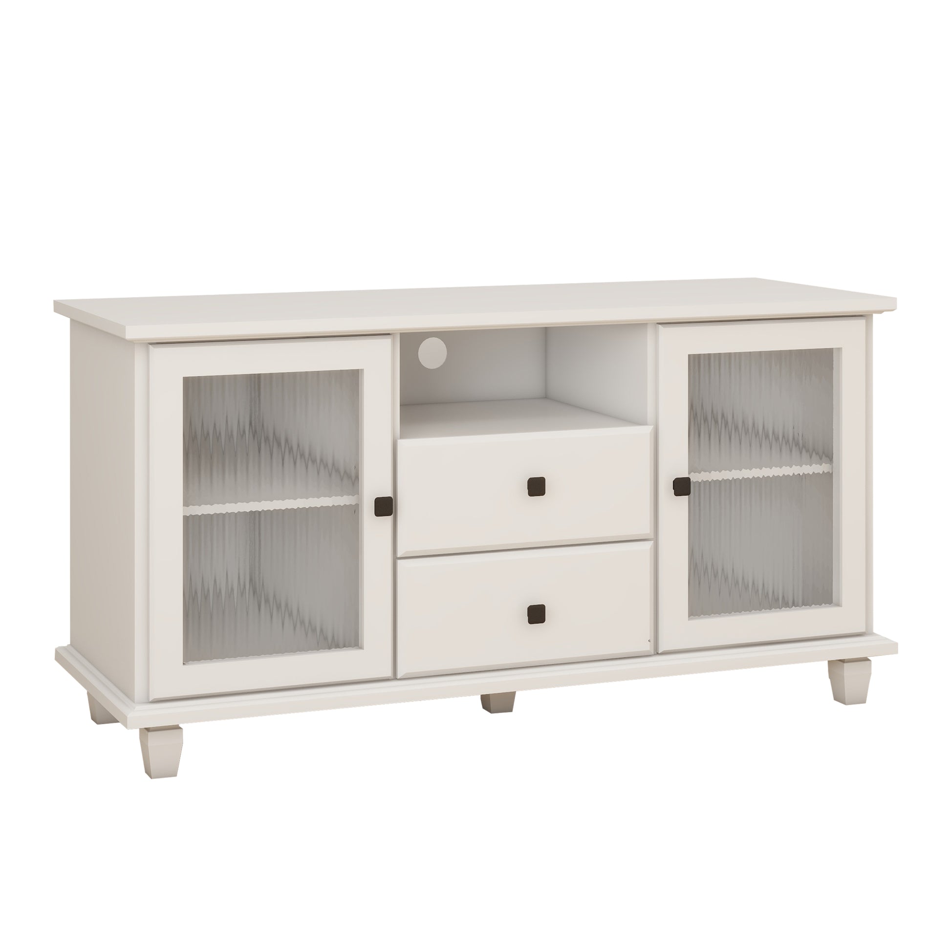 Ultra White Changhong Glass Tv Cabinet White Mdf