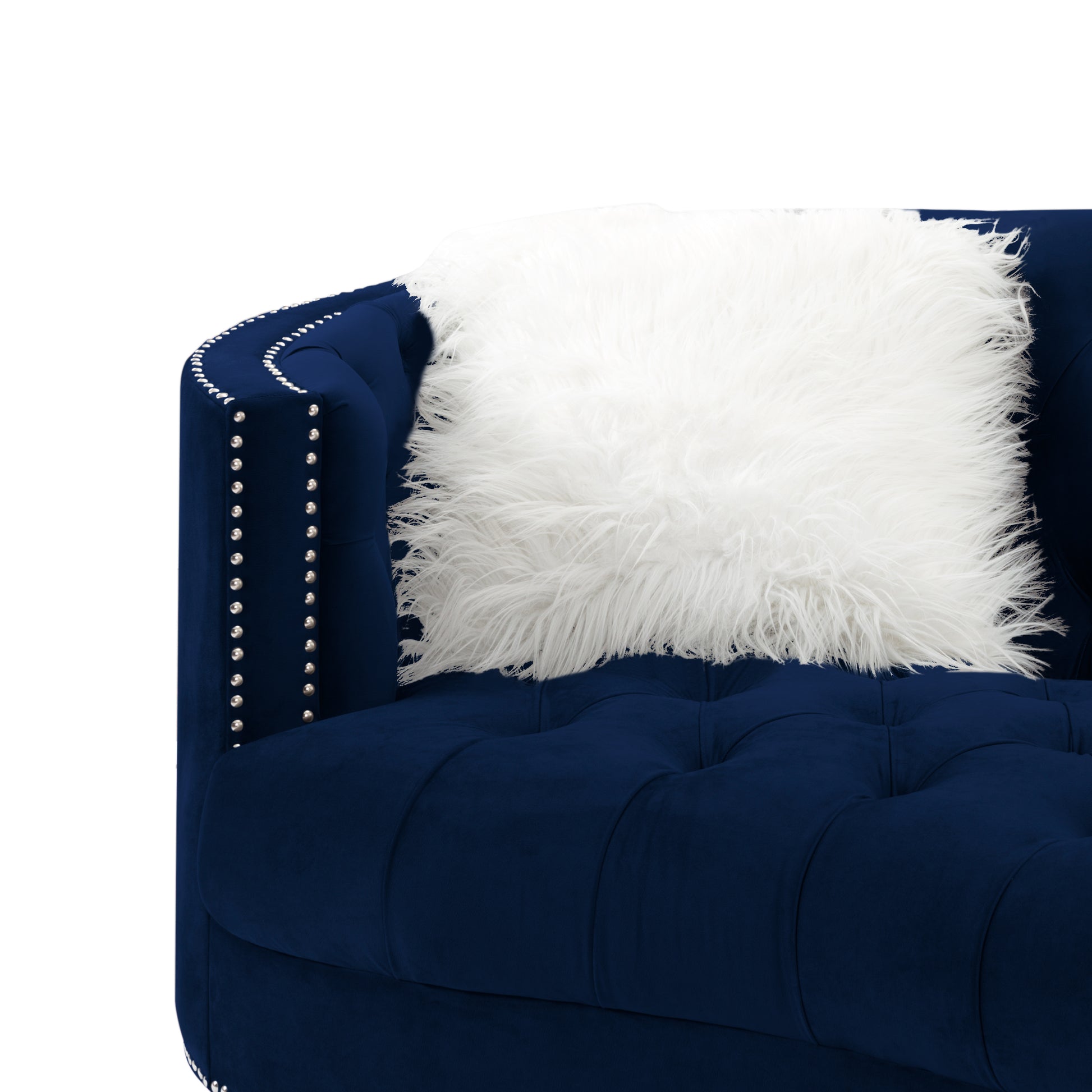 Living Room Loveseats Navy Blue Velvet Navy Blue Velvet