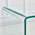 Tempered Trasparent Glass End Table Small Sofa Table Transparent Glass