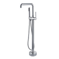 Freestanding Bathtub Faucet With Hand Shower Two Chrome Bathroom Metal Manual