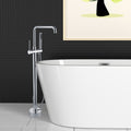 Freestanding Bathtub Faucet With Hand Shower Two Chrome Bathroom Metal Manual