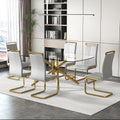 Large Modern Minimalist Rectangular Glass Dining Table With 0.39
