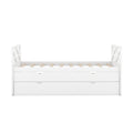 Multi Functional Daybed With Drawers And Trundle, White Box Spring Not Required Twin White Wood Daybeds Pine