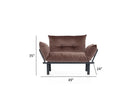 Sona Futon Beautiful Seat Brown Metal Metal