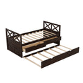 Multi Functional Daybed With Drawers And Trundle, Espresso Box Spring Not Required Twin Espresso Wood Pine Daybeds Pine