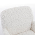 Office Chair,Artificial Rabbit Hair Home Office Chair With Golden Metal Base,Adjustable Desk Chair Swivel Office Chair,Vanity Chair Beige Beige Bedroom Foam Velvet