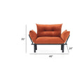 Sona Futon Beautiful Seat Orange Metal Metal