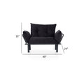 Sona Futon Beautiful Seat Black Metal Metal