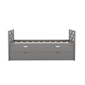 Multi Functional Daybed With Drawers And Trundle, Gray Box Spring Not Required Twin Gray Wood Pine Daybeds Pine