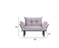 Sona Futon Beautiful Seat Gray Metal Metal