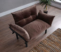 Sona Futon Beautiful Seat Brown Metal Metal