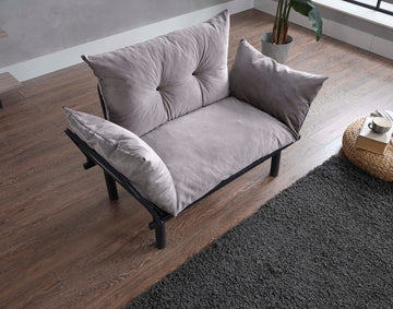 Sona Futon Beautiful Seat Gray Metal Metal