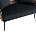 Velvet Accent Chair Modern Upholstered Armsofa Tufted Sofa With Metal Frame, Single Leisure Sofa For Living Room Bedroom Office Balcony Black Primary Living Space Velvet