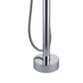 Freestanding Bathtub Faucet With Hand Shower Two Chrome Bathroom Metal Manual